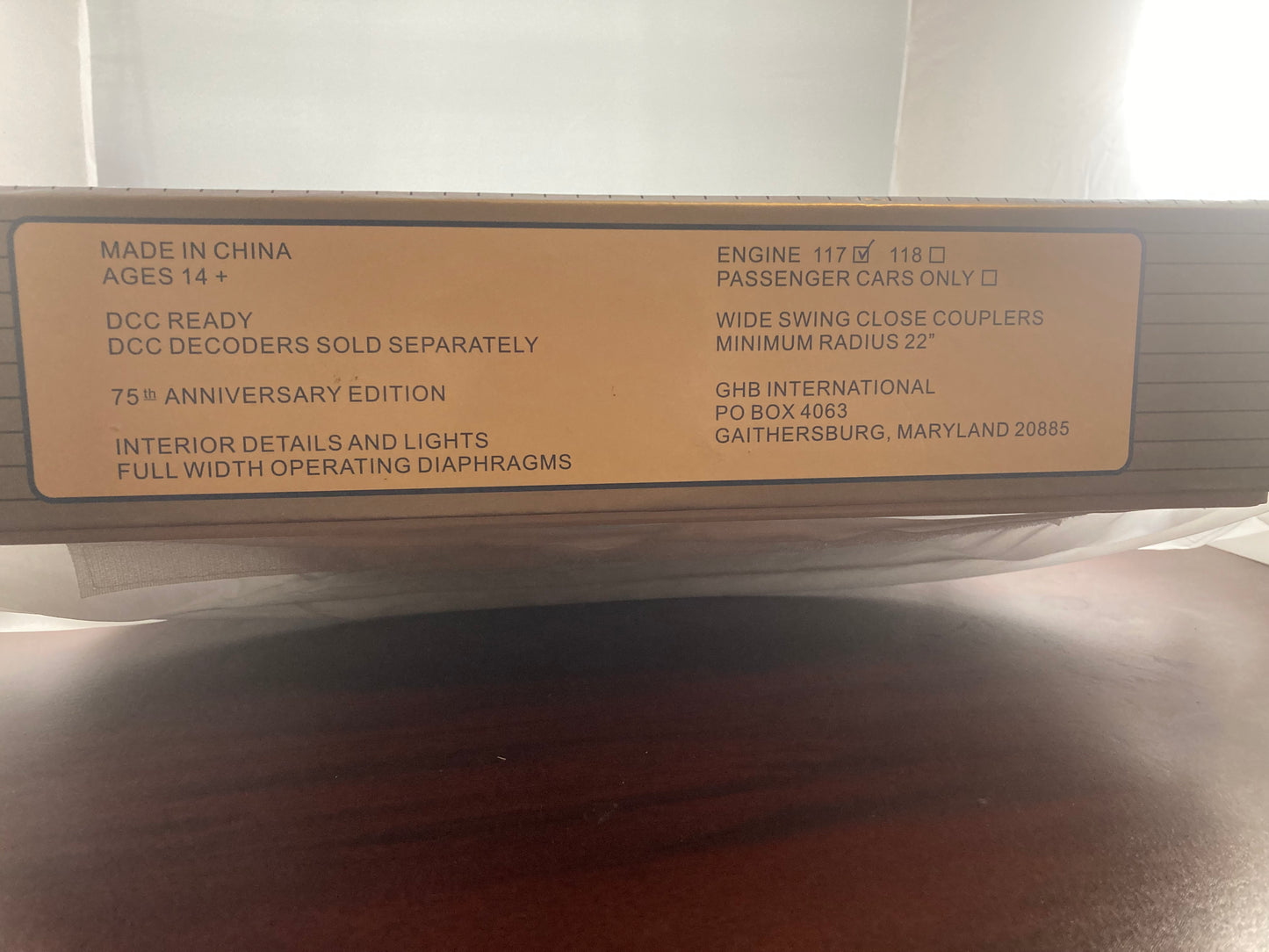 GHB Intenational - item #117 - Crusader Train set of steam engine and 5 cars